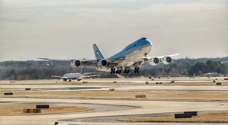 Korean Air 747 at Atlanta Hartsfield-Jackson International Airport